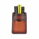 Nahast särgi taskupliiatsi hoidja käsitsi valmistatud taskukaitse