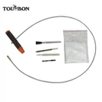 Tourbon Cal.22 Barrel terastross Rifle relv püss puhastamiseks harja komplekt püstol tulirelv Airgun puhastaja plaastrid komplekt